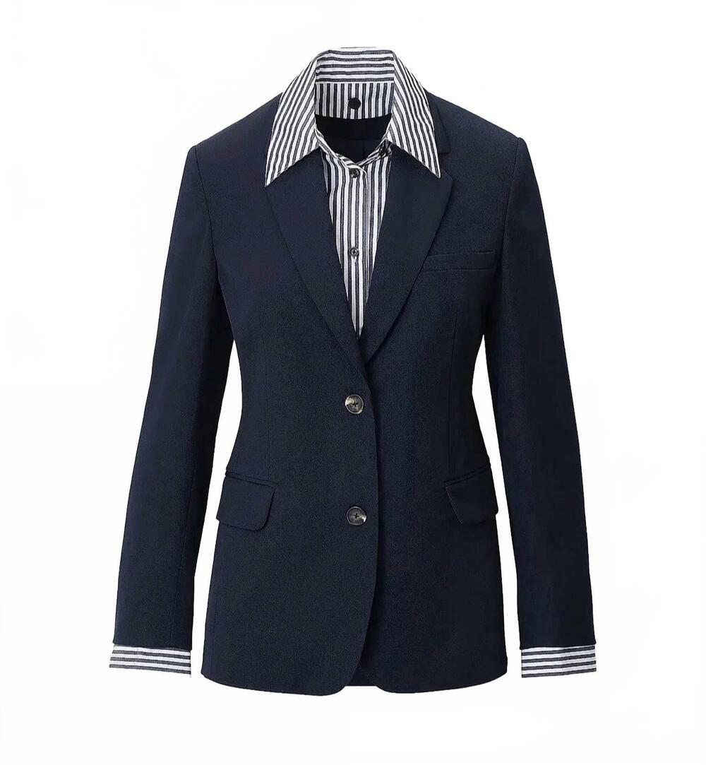 NEW RAG & BONE women's frank poplin balzer in blue